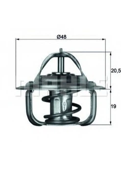 Термостат MAHLE/KNECHT TX171D Opel Kadett, Ascona, Astra, Vectra, CORSA, Combo; Daewoo Nexia, Lanos, Espero; Audi 80; Volkswagen Passat, Scirocco, Polo, Golf, Jetta