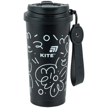 Термокружка Kite K25-1226-1, 550 мл, чорна