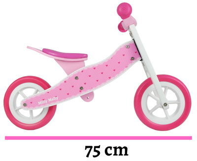 Rowerek biegowy Milly Mally 2 w 1 Hearts (2772) (5901761125245)