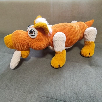 Тигр большой 58 см игрушка вязаная ручная робота hand made