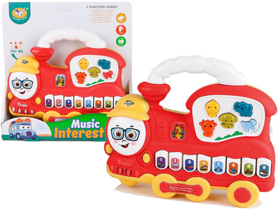 Інтерактивне піаніно Lean Toys Локомотив Червоний 11709 (5905214973674)