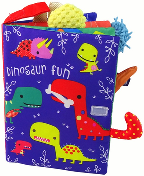 Miękka książka z zabawkami dla niemowląt LEAN Toys Dinozaury Kolorowa 15581 (5905679071144)