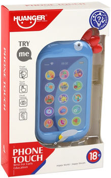 Telefon edukacyjny LEAN Toys Kurczak z nauką angielskiego Niebieski 17367 (5905991002338)
