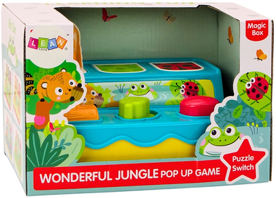 Гра для дітей LEAN Toys Pop-up зі спливаючими тваринами світлом і звуками 18038 (5905991014010)