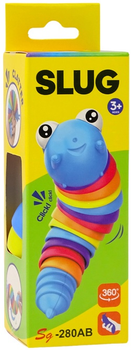 Сенсорна іграшка LEAN Toys Гнучка і антистресова гусениця Барвиста 18445 (5905991016984)