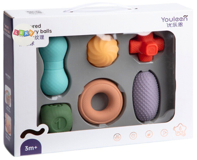 Zestaw miękkich klocków sensorycznych LEAN Toys Kolorowy 6 szt 22634 (5905991049838)