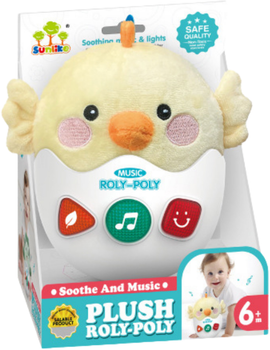 Zabawka interaktywna LEAN Toys Kurczak z dźwiękami i światłami Żółta 24730 (5905991057802)