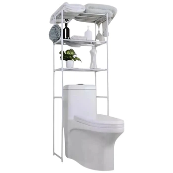 Полиця стелаж підлогова над унітазом Toilet Rack 56 х 24 х 154 см (R30893)