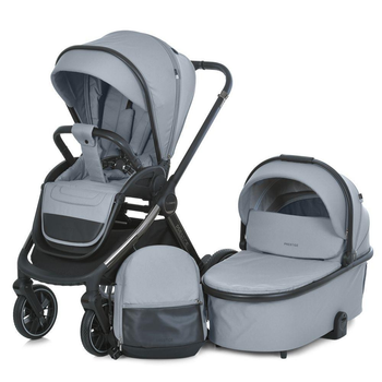 Детская коляска универсальная 2 в 1 El Camino ME 1124-2 PRESTIGE Frost Gray