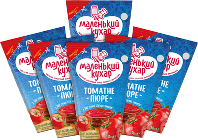 Упаковка томатного пюре Маленький кухар 130 г х 6 шт (2000000096397)