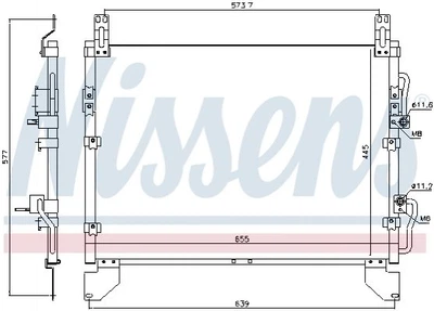 Радиатор кондиционера NISSENS 940805 SsangYong Rexton 6840008400