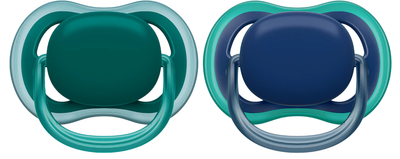 Пустушка Philips Avent Ultra Air 6-18 м SCF085/31 Синя/Темно-зелена 2 шт (8720689016513)