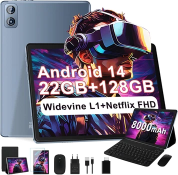 Планшет 10.1" Dghrti Tab 20 6+16/128Gb 8 ядер Android 14 8000 mAh Серый