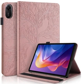 Чехол Wood Book на Xiaomi Pad Mini (8.8") / чехол для планшета с функций подставки и отделением для кредитных карт / розовый
