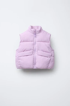 Дитячий стьобаний дутий жилет Zara 4323/504 86 см Лавандовий
