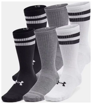 Носки UA Essential 6pk Crew черный, белый, серый Унисекс MD 1387058-101