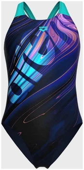 Купальник закритий для жінок Arena FLOW SWIMSUIT V BACK LB темно-синій Жінки 38