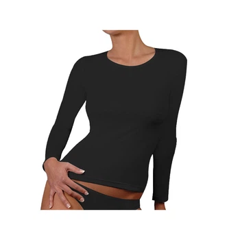 Футболка с длин рукавом T-shirt Manica Lunga Girocollo черный Женщины S