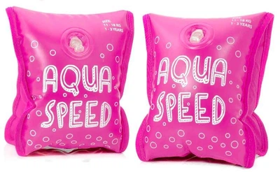 Нарукавники для плавания Aqua Speed PREMIUM детские, 1-3 лет до 18 кг, надувные, Розовый (764-03-1-3)