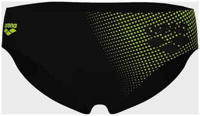 Плавки-сліпи для чоловіків Arena FOGGY DOTS SWIM BRIEFS чорний, жовтий Чоловіки 100