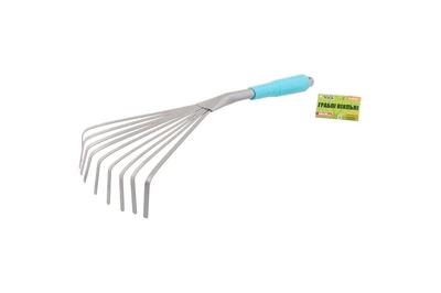 Грабли веерные Mastertool 400 x 135 мм пластиковая ручка садовые грабли для уборки листьев и мусора (IT-DR_11N)