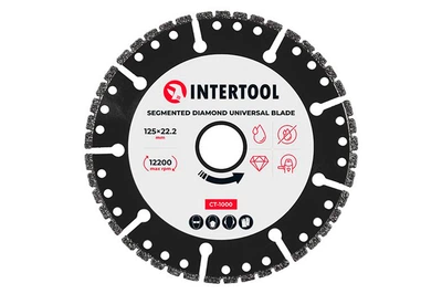 Диск алмазный Intertool 125мм универсальный сегментный для резки керамики бетона и камня (D-IT_22-C)
