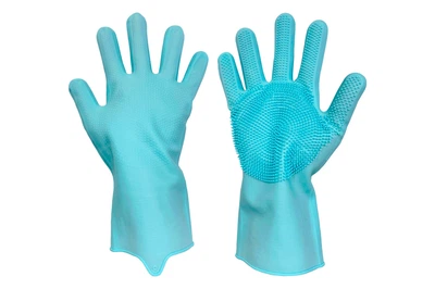 Перчатки для мытья посуды с щеткой Kitchen Gloves щетка для мытья посуды уборка на кухне хозяйственные перчатки (DR-P_33IT)