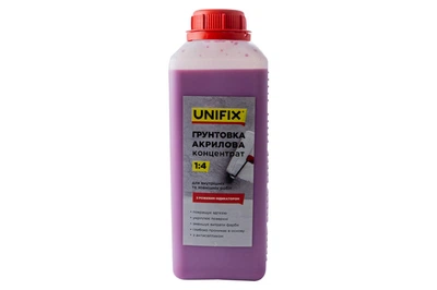 Грунтовка акриловая Unifix 1 кг концентрат с индикатором для стен и потолков улучшает адгезию и защиту (DR-P_33IT)