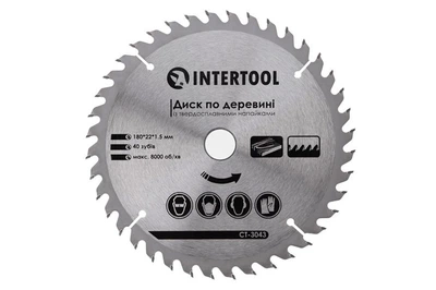 Диск пильный Intertool 180 х 40T х 20 мм