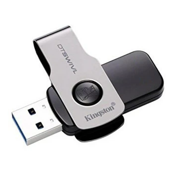 Flash Kingston USB 3.0 DT Swivel Design 32GB Metal/Black (DTSWIVL/32GB)