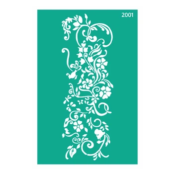 Трафарет многоразовый самоклеющийся Rosa №2001 Цветы 13х20см