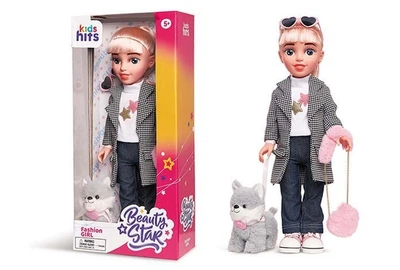 Дитяча іграшка лялька Beauty Star Flowery Spring, Fashion Girl, лялька 46 см з собачкою (KH33/001)