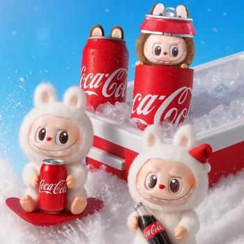 Лабубу кока-кола Labubu coca-cola сюрприз м'яка іграшка, трендовий брелок The Monsters coca-cola series