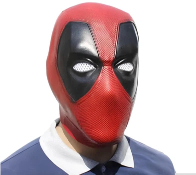 Маска Дедпул RESTEQ - гумова маска Deadpool для Хеллоуїна, косплей і вечірок 4915474