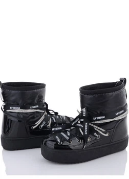 Луноходы (Moonboots) на овчине Violeta HP20-1009-1 39 Черный