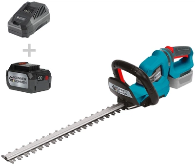 Кущоріз акумуляторний Konner&Sohnen KS HT-20V 20В акб 1х4А·год 55см крок різу 16мм 2.5кг (KSHT-20VSETMAX)