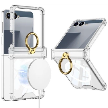 Защитный чехол GKK AirBag Mag with Ring для Samsung Galaxy Flip 7 - Transparent