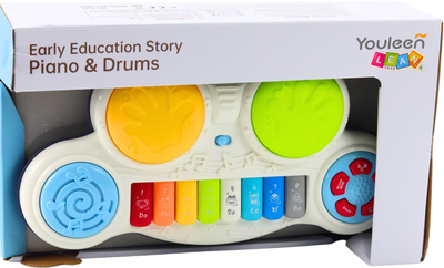 Піаніно LEAN Toys з барабанами і звуками тварин 22636 (5905991049852)