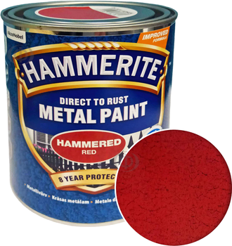 Фарба Hammerite Metal Paint Hammered молоткова червона алкідна фарба для металу 0.75 л (5093549)