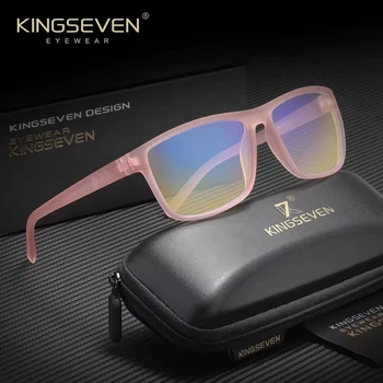 Окуляри комп'ютерні Blue Blocker 65% для чоловіків і жінок KINGSEVEN 755 Clear Pink 65