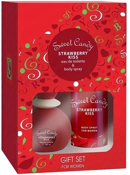Набор - Jean Marc Sweet Candy Strawberry Kiss (edt/100ml + bod/spr/150ml) (1226636-139004)