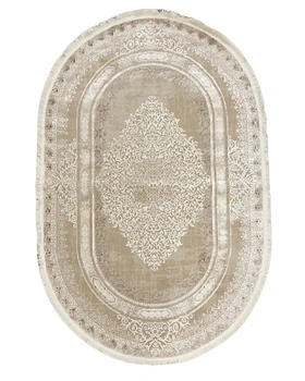 Килим PERI 5725b WHITE OVAL RubinCarpet 0.6 * 1.1 м кремовий