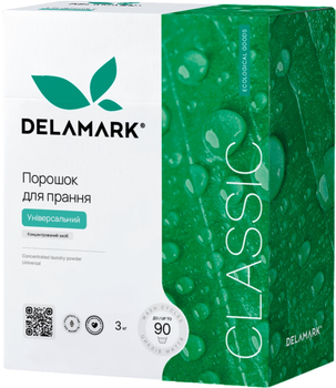 Концентрований безфосфатний пральний порошок Delamark Universal 3 кг (4820152330017)