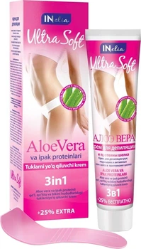 Крем для депіляції рук, пахв та зони бікіні Revers Inelia Ultra Soft Depilation Cream З алое та протеинами шовку 125 мл (5902114886165)