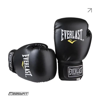 Перчатки для бокса Everlast 10 унций (10 oz) черные (боксерские перчатки, перчатки перчатки эверласт, перчатки для груши) OS10