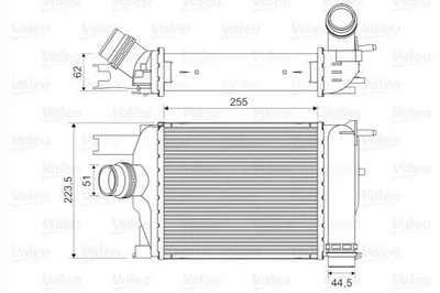 Интеркулер Valeo 818609 Dacia Logan, Duster; Renault Clio, Captur 144965154R, 144966051R, 144967634R