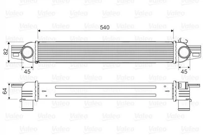 Интеркулер Valeo 818545 Peugeot Bipper; Citroen Nemo 0384L7, 384L7, 51790623