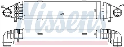 Интеркулер NISSENS 96597 Mercedes C-Class, GLK-Class 2045000300, A2045000300