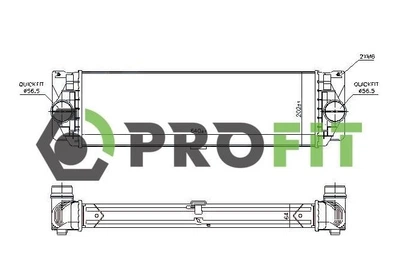 Радиатор наддува Profit (17800137)