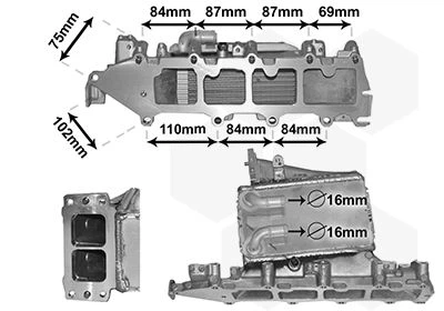 Радіатор інтеркулера Audi A3/Seat Leon/Skoda Kodiaq/Octavia 1.6/2.0TDI 12- - 58004361 VAN WEZEL